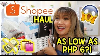 AS LOW AS PHP 6 SHOPEE HAUL  ANDAMI TE  MAE LAYUG 2018 [upl. by Ahsienyt926]