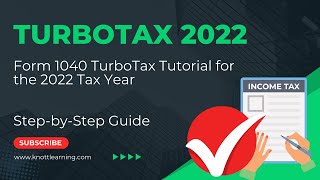 TurboTax 2022 Tutorial Form 1040  Basic StepbyStep Guide [upl. by Ennyleuqcaj]