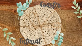 Crochet Coaster Tutorial [upl. by Negris]