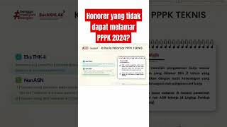 Honorer yang tidak dapat melamar PPPK 2024 honorer pppk2024 pendaftaranpppk2024 infop3k [upl. by Bradski914]