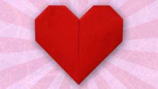 Origami Heart Folding Instructions [upl. by Borgeson]