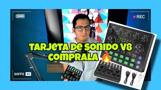 TARJETA DE SONIDO V8  COMPRALA 🔥🤯🔥 [upl. by Onifur95]