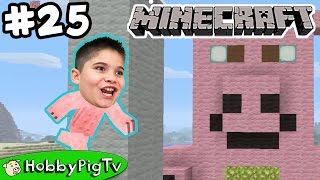 Minecraft 25 Creative Pig Man Build on Xbox One HobbyPigTV [upl. by Kuth523]