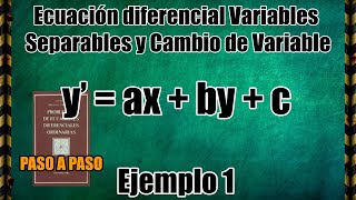 Ecuaciones Diferenciales Variables Separables y Cambio de Variable Solucionario Makarenko Inciso 95 [upl. by Iron]