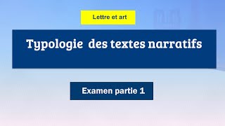 Typologie textes narratifs s1 lettre et art [upl. by Nobel]