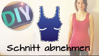 DIY2 Shirt nähen  Teil 1  Schnitt abnehmen [upl. by Bilek140]