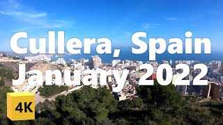 Walking in Cullera close to Valencia January 2022 Winter in Spain [upl. by Anizor100]