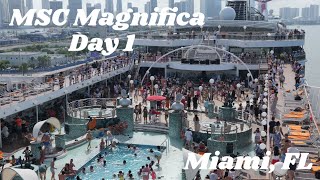 Welcome Aboard Boarding the MSC Magnifica in Miami MSC Magnifica Cruise Day 1 [upl. by Nazario]