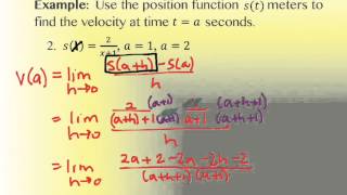 21 Tangent Lines and Velocity [upl. by Tut769]