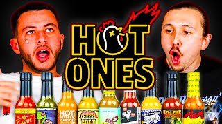 On teste les sauces piquantes Hot Ones avec YassEncore [upl. by Nerfe]