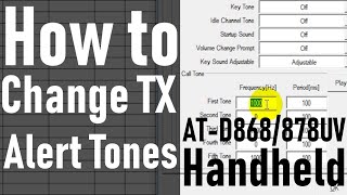 How to Set TX Alert Tones on the AnyTone 878868 [upl. by Gruver]