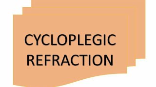 Cycloplegic refraction  wet retinoscopy  clinical refraction [upl. by Kellda979]