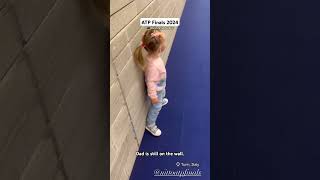 2023 vs 2024 Daniil Medvedevs daughter is happy to see Dad on the wall again at the ATP Finals [upl. by Bary]