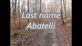 Last name ABATELLI meaning and origin [upl. by Ylnevaeh]