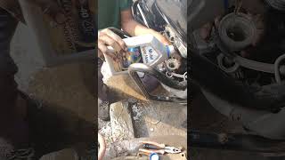 mobile 20w40 1 litre bike mein oil  automobile  bike repairing  bikerepairing765 [upl. by Greenebaum]