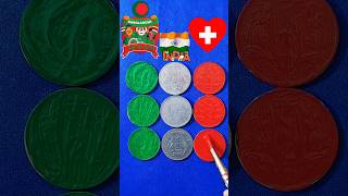 🇮🇳🇨🇭🇧🇩 Flag Art 🎨🪙 shorts viral trending flag art coin video monikadrawing [upl. by Niarda]