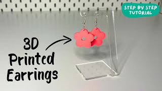 How to 3D Print Flower Earrings Autodesk Fusion [upl. by Minny361]