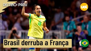 BRASIL VENCE FRANÃ‡A POR 1 A 0 E VAI Ã€ SEMIFINAL DAS OLIMPÃADAS [upl. by Reprah134]