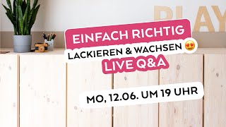 Einfach richtig lackieren amp wachsen mit MissPompadour  Live QampA [upl. by Aneekat]