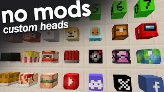 How to get custom heads in Minecraft  all version Full guide [upl. by Legnaros]