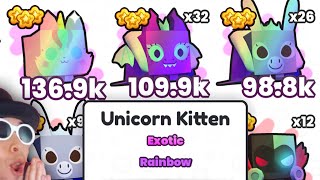 How I Got New Exotic RB Unicorn Kitten So Easy in Pet Sim 99 [upl. by Emyaj]