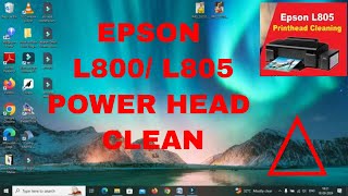 How to clean head Epson L800 Epson L805 Power clean head  Epson L800 head cleaning process [upl. by Pavior]