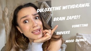 Duloxetine Withdrawal  Brain Zaps  Withdrawal Advice  SOPHIE SEGER [upl. by Kcira]