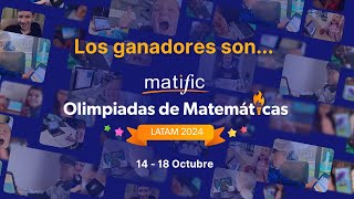 Olimpiadas Matific 2024 LATAM Los ganadores son [upl. by Gardol42]