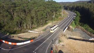 Glenella Road drone flyover  south Batemans Bay link road construction progress May 2017 [upl. by Melodee110]