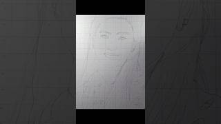 Portrait Outline  Grid Method  Jennifer Connelly Art gridlinemethod viralshorts Shorts [upl. by Halbeib]