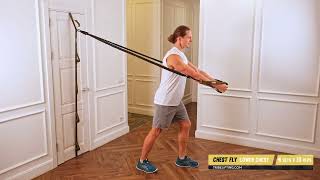 Chest Fly Lower Chest with Door Anchor for Resistance Bands [upl. by Slerahc]