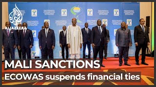 West Africa bloc ECOWAS hits Mali with sanctions after poll delay [upl. by Rizzo]