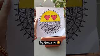 DIY mandala art😍 artworkartlikeyoutube youtubeshortsyoutubertranding sharesubscribelove [upl. by Perren]