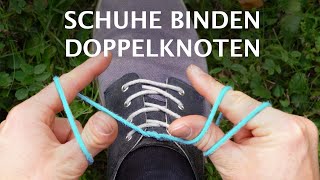 Schuhe binden in 2 Sekunden  Doppelknoten [upl. by Reviere]