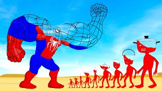 Evolution Of SPIDERMAN Vs Evolution Of MONSTER RADIATION  Returning From The Dead SECRET  FUNNY [upl. by Haisi]