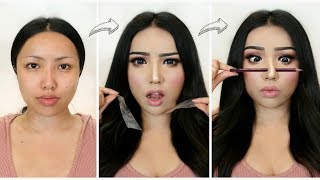 I followed VIRAL ASIAN MAKEUP TRANSFORMATIONS [upl. by Howey]