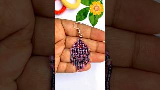 Simple amp easy  handmade  Diy handmade beaded earring shortsviral shorts trending jewellery [upl. by Adnaram]