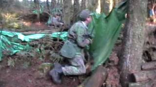 WWII Airsoft Action  Battle in the woods around Carentan The Hill Dundee Nov 2009 [upl. by Ylahtan]