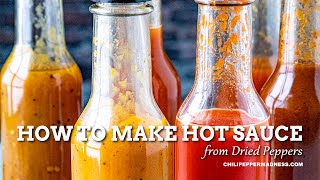 How to Make Hot Sauce with Dried Peppers  Chili Pepper Madness [upl. by Celestine]