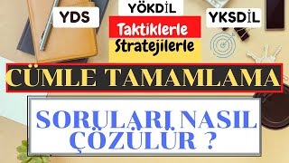 Cümle tamamlama soruları taktiklerle nasıl çözülür [upl. by Merralee]