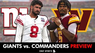 Giants vs Commanders Preview Prediction  Injury Report ft Darius Slayton  NFL Week 2 [upl. by Aicilram]