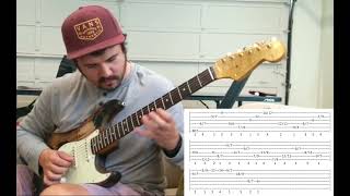 Guthrie Govan Waves Intro with Tab first part [upl. by Dranyar]