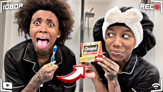 NUMBING MY ANGRY GIRLFRIEND MOUTH PRANK 🥶  HILARIOUS [upl. by Thorma416]