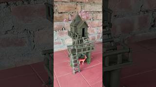 Amazing tree house making with clay 🏡  clayhouse treehouse craft [upl. by Hanako]