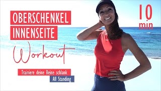 10 MIN OBERSCHENKEL INNENSEITE WORKOUT  Trainiere deine Beine schlank  Katja Seifried [upl. by Tybald]