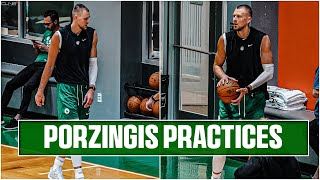 Kristaps Porzingis RETURNS to Celtics Practice FULL HIGHLIGHTS [upl. by Rochella542]