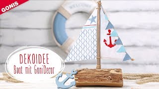 Dekoidee Segelboot mit GoniDecor [upl. by Annaynek]