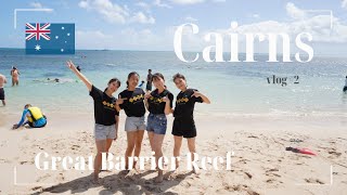 【Cairns vlog2】🇦🇺念願のグレートバリアリーフへ！！グリーン島ampアウターリーフツアーに参加🪸 [upl. by Lenuahs]