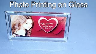 How to transfer photo on glass  Print photo on glass instantly at home [upl. by Ike]