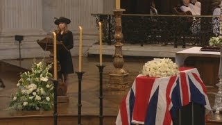 Amanda Thatcher Margaret Thatchers granddaughter reads at funeral [upl. by Micheal258]